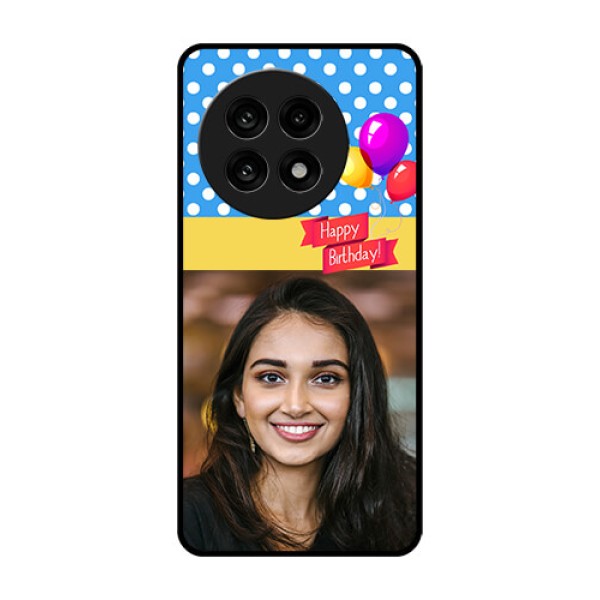 OnePlus 13R 5G Custom Glass Phone Case - Happy Birthday Design