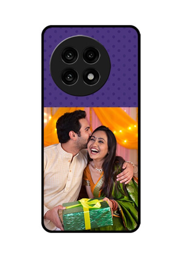OnePlus 13R 5G Custom Glass Phone Case - Violet Colored Pattern Design