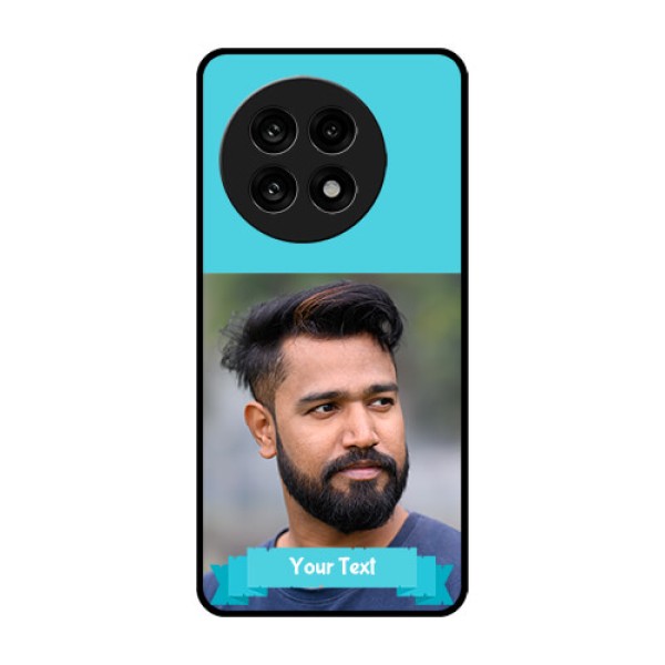 OnePlus 13R 5G Custom Glass Phone Case - Blue Color Design OnePlus 13R 5G Custom Glass Phone Case - Blue Color Design