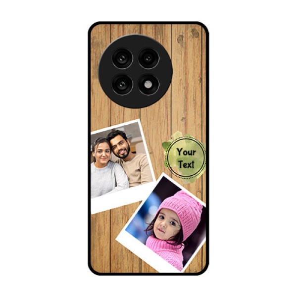 OnePlus 13R 5G Custom Glass Phone Case - Wooden Texture Design
