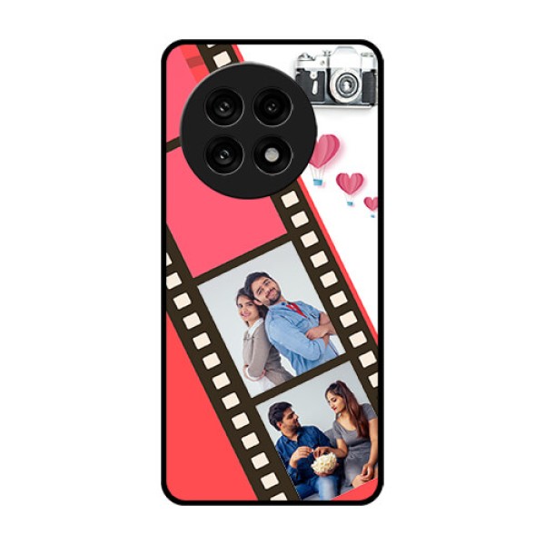 OnePlus 13R 5G Custom Glass Phone Case - 3 Image Holder With Film Reel OnePlus 13R 5G Custom Glass Phone Case - 3 Image Holder With Film Reel