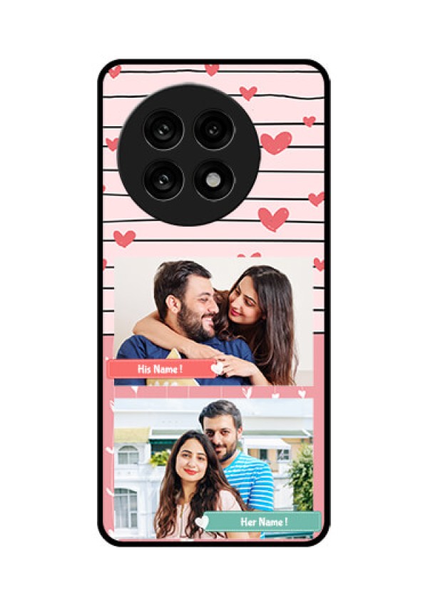 OnePlus 13R 5G Custom Glass Phone Case - Photo With Heart Design
