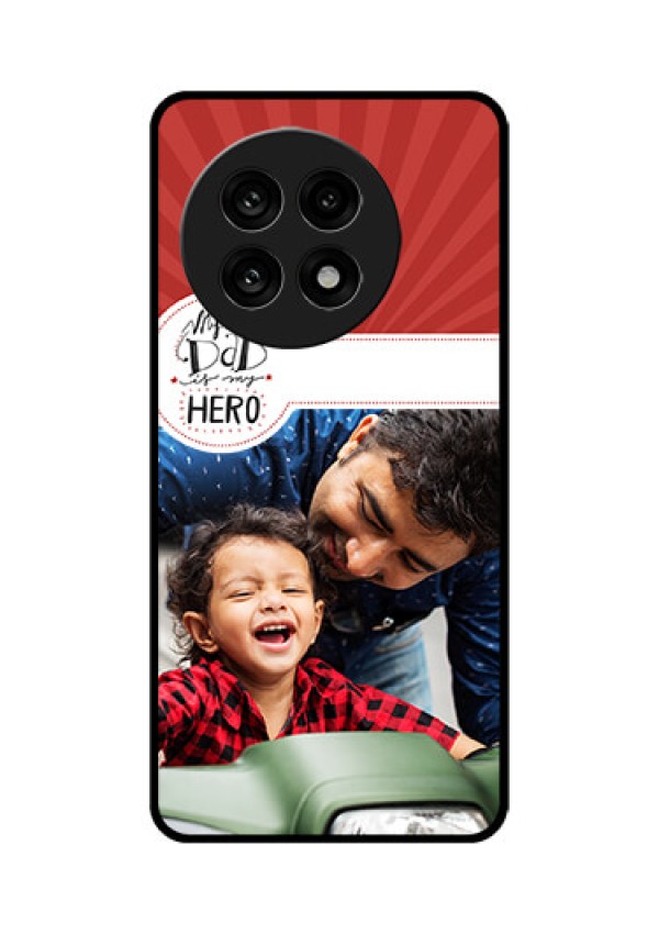 OnePlus 13R 5G Custom Glass Phone Case - My Dad Hero Design