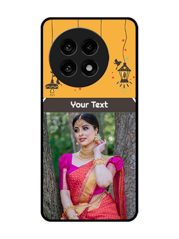 Custom OnePlus 13R 5G Custom Glass Phone Case - With Family Picture And Icons