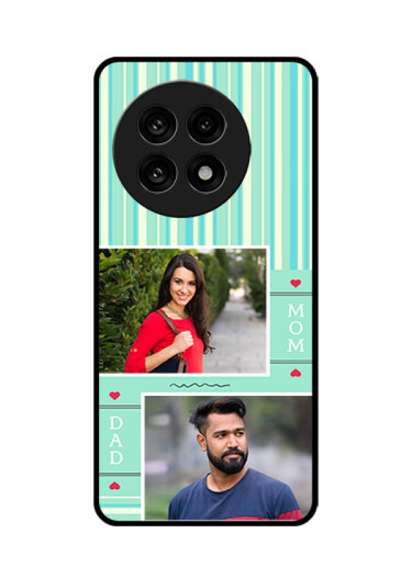 OnePlus 13R 5G Custom Glass Phone Case - Mom and Dad Pic Design