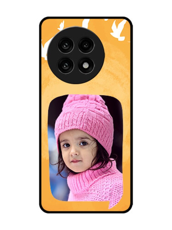 Custom OnePlus 13R 5G Custom Glass Phone Case - Water Color Design With Bird Icons