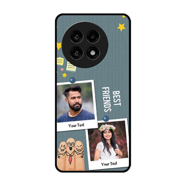 OnePlus 13R 5G Custom Glass Phone Case - Sticky Frames And Friendship Design OnePlus 13R 5G Custom Glass Phone Case - Sticky Frames And Friendship Design