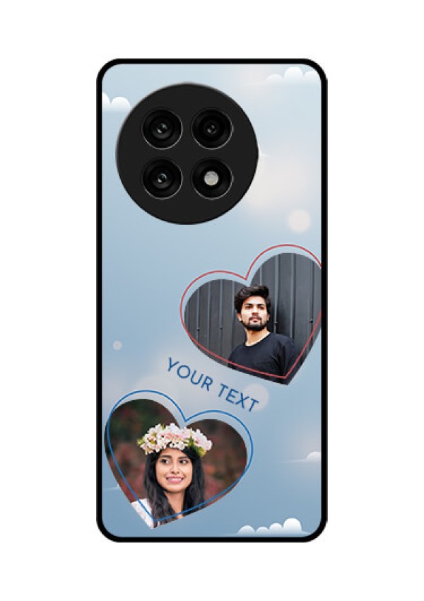 OnePlus 13R 5G Custom Glass Phone Case - Blue Color Couple Design