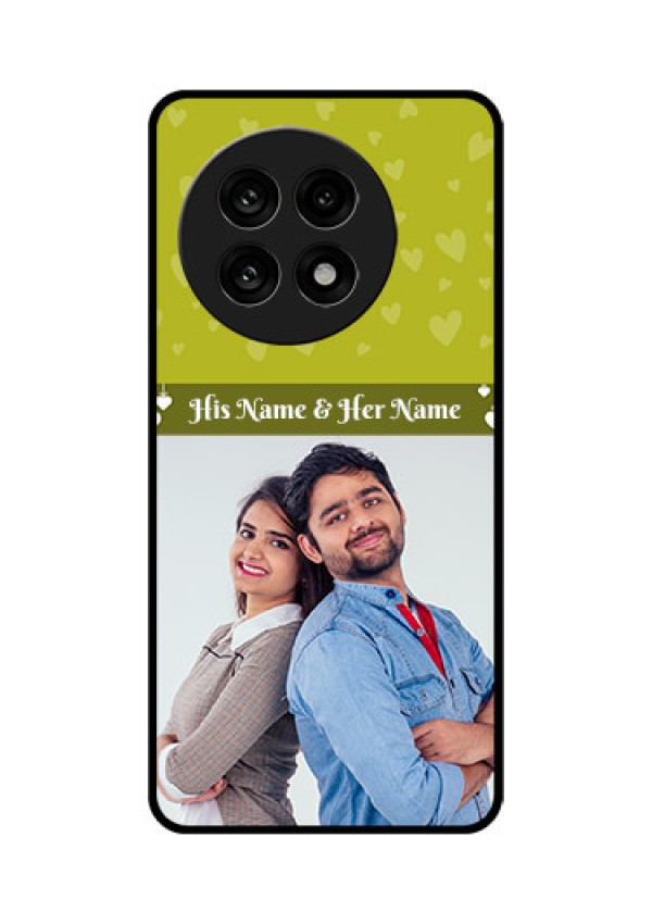 OnePlus 13R 5G Custom Glass Phone Case - You and Me Heart Design