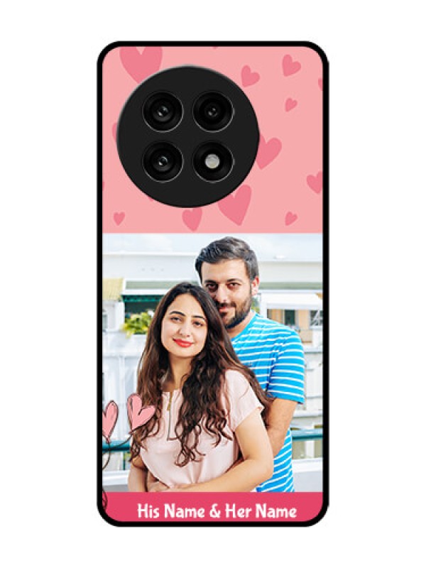 Custom OnePlus 13R 5G Custom Glass Phone Case - Love Design Peach Color