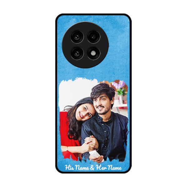 OnePlus 13R 5G Custom Glass Phone Case - Blue Color Vintage Design OnePlus 13R 5G Custom Glass Phone Case - Blue Color Vintage Design