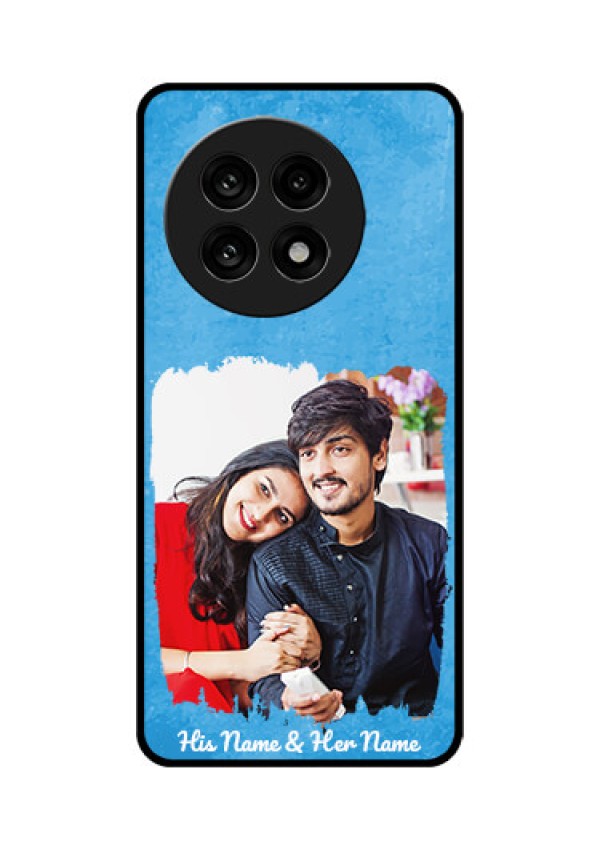 OnePlus 13R 5G Custom Glass Phone Case - Blue Color Vintage Design