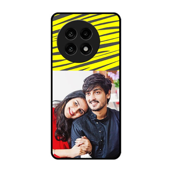 OnePlus 13R 5G Custom Glass Phone Case - Yellow Abstract Design OnePlus 13R 5G Custom Glass Phone Case - Yellow Abstract Design