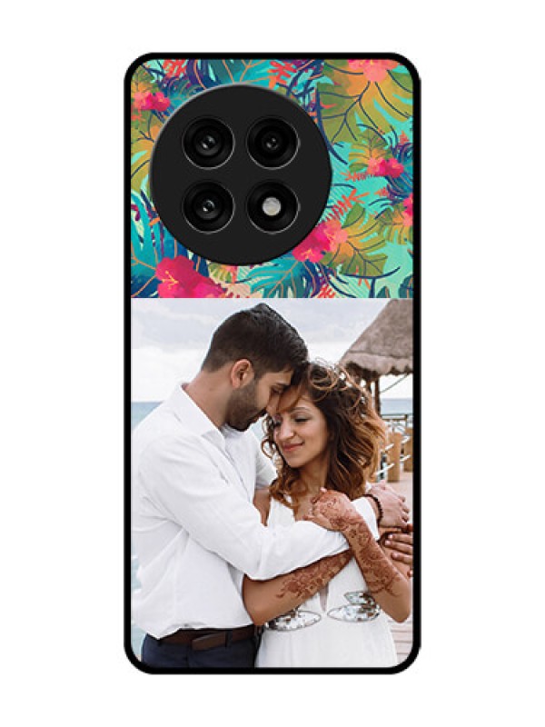 Custom OnePlus 13R 5G Custom Glass Phone Case - Watercolor Floral Design