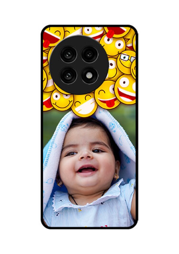 OnePlus 13R 5G Custom Glass Phone Case - With Smiley Emoji Design