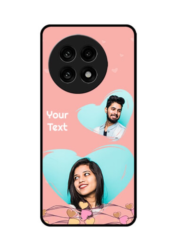 OnePlus 13R 5G Custom Glass Phone Case - Love Doodle Design