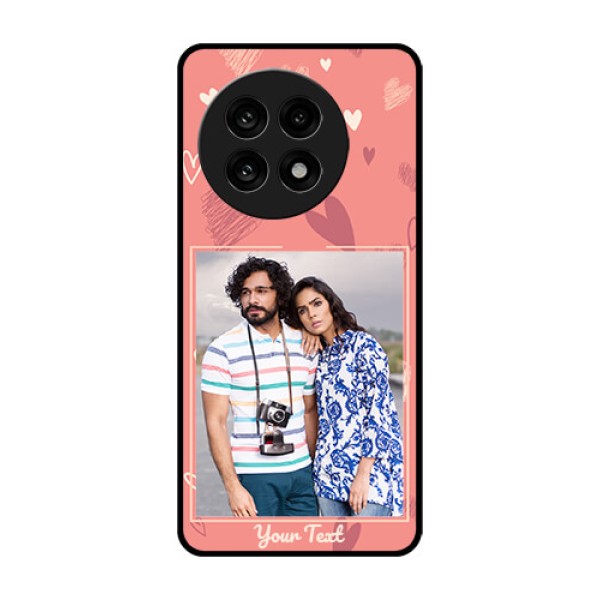 OnePlus 13R 5G Custom Glass Phone Case - Love Doodle Art Design