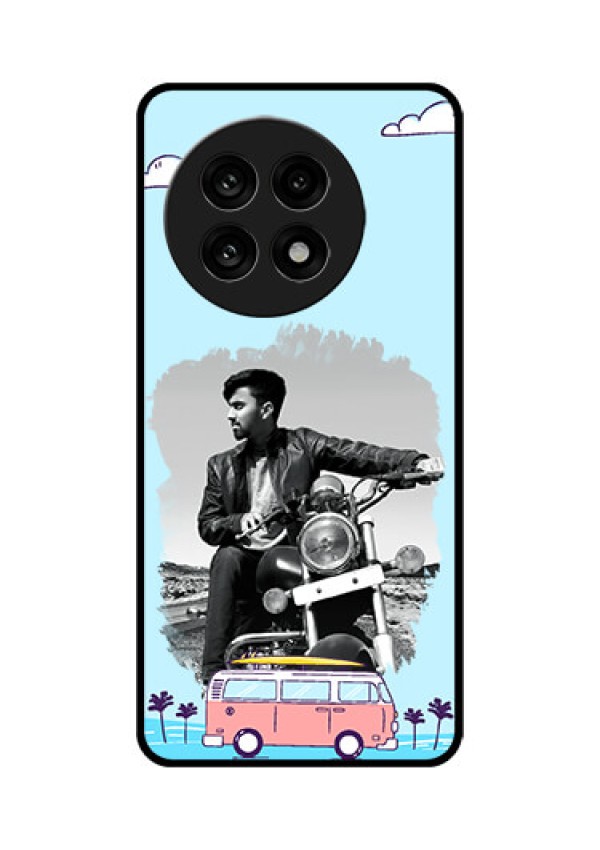 OnePlus 13R 5G Custom Glass Phone Case - Travel and Adventure Design