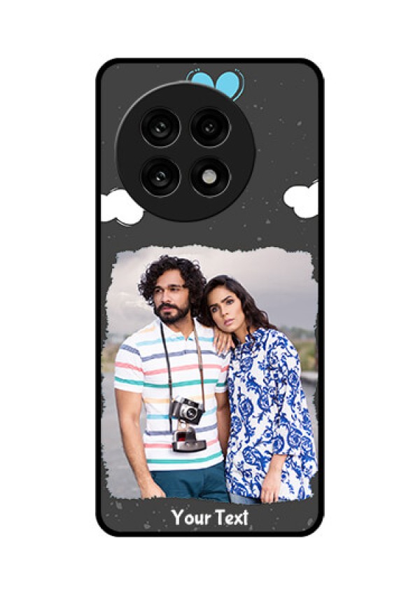 OnePlus 13R 5G Custom Glass Phone Case - Splashes With Love Doodles Design