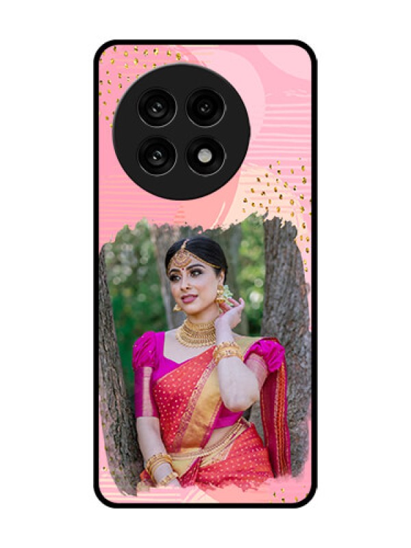 Custom OnePlus 13R 5G Custom Glass Phone Case - Gold Glitter Splash Design