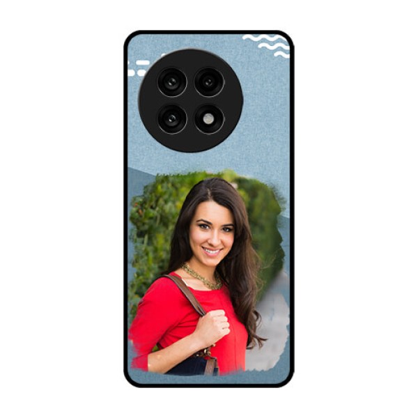 OnePlus 13R 5G Custom Glass Phone Case - Grunge Line Art Design