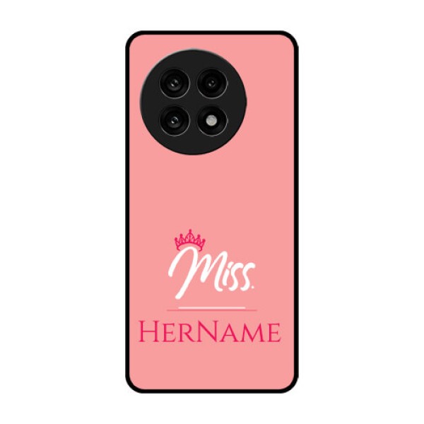 OnePlus 13R 5G Custom Glass Phone Case - Mrs With Name Design