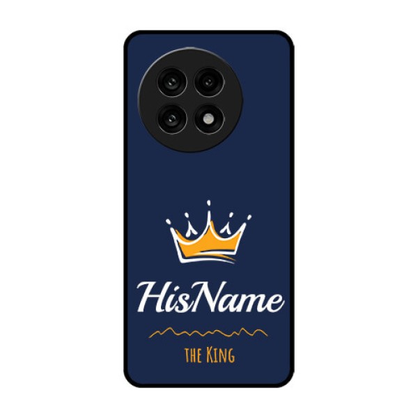 OnePlus 13R 5G Custom Glass Phone Case - King With Name Design OnePlus 13R 5G Custom Glass Phone Case - King With Name Design