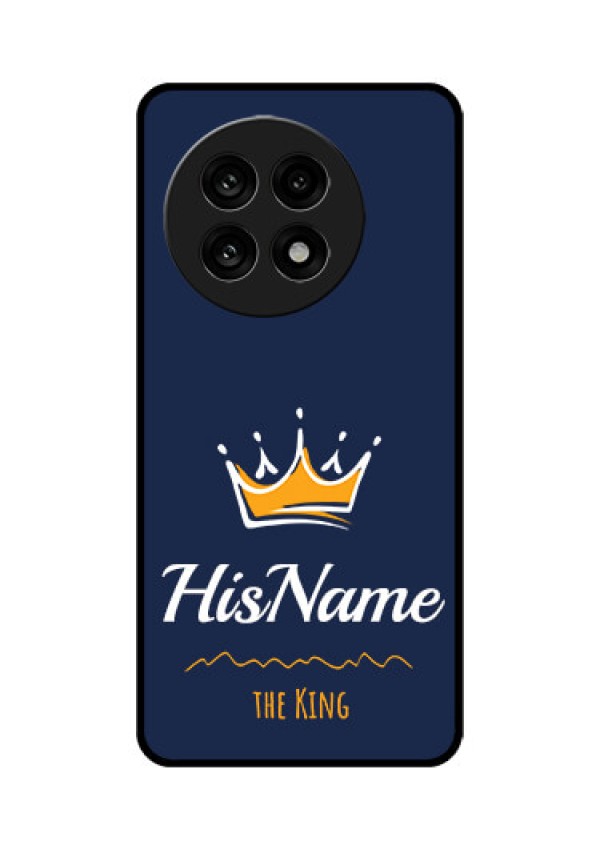 OnePlus 13R 5G Custom Glass Phone Case - King With Name Design