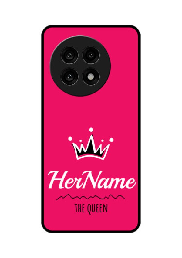OnePlus 13R 5G Custom Glass Phone Case - Queen With Name Design