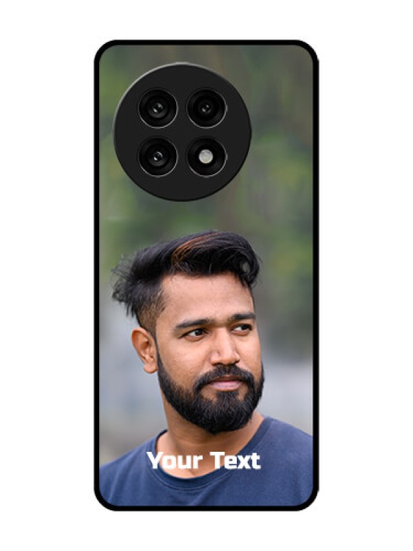 Custom OnePlus 13R 5G Custom Glass Phone Case - Photo With Text Design