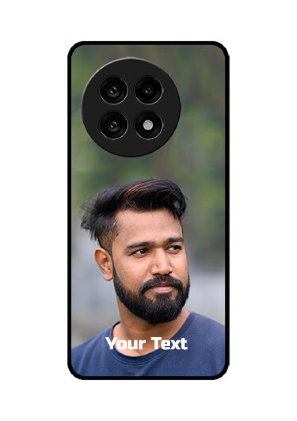 OnePlus 13R 5G Custom Glass Phone Case - Photo With Text Design