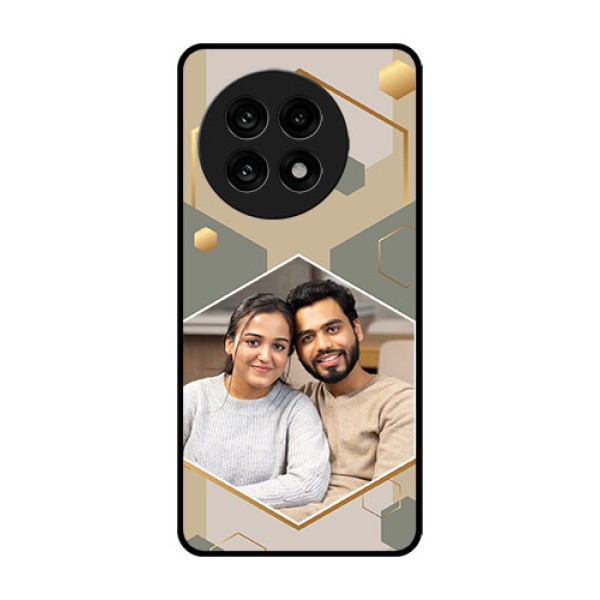 OnePlus 13R 5G Custom Glass Phone Case - Stylish Hexagon Pattern Design OnePlus 13R 5G Custom Glass Phone Case - Stylish Hexagon Pattern Design