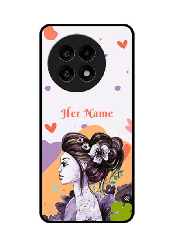 OnePlus 13R 5G Custom Glass Phone Case - Woman And Nature Design