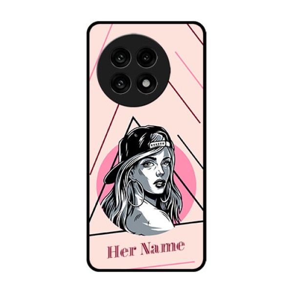 OnePlus 13R 5G Custom Glass Phone Case - Rockstar Girl Design