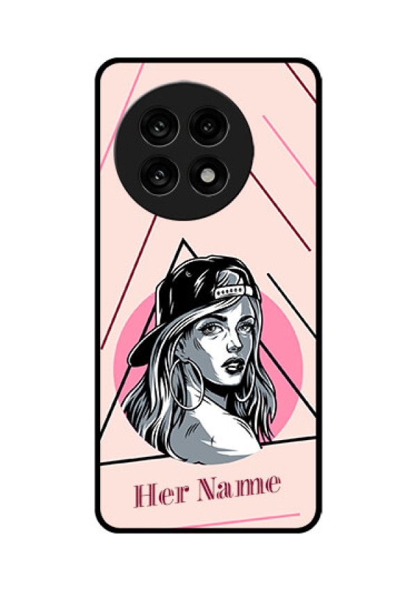 OnePlus 13R 5G Custom Glass Phone Case - Rockstar Girl Design