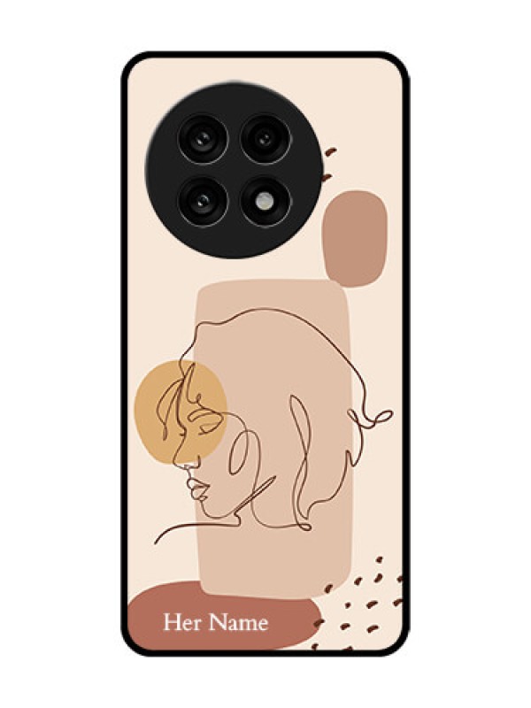 Custom OnePlus 13R 5G Custom Glass Phone Case - Calm Woman Line Art Design