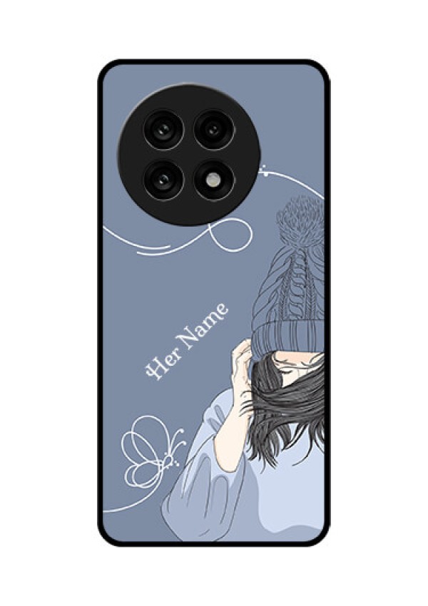 OnePlus 13R 5G Custom Glass Phone Case - Girl In Winter Outfit Design