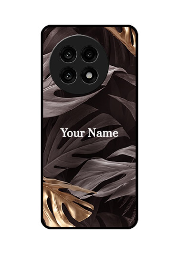 OnePlus 13R 5G Custom Glass Phone Case - Wild Leaves Digital Paint Design