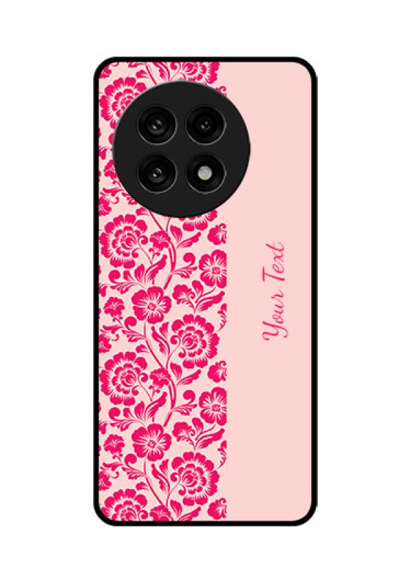 OnePlus 13R 5G Custom Glass Phone Case - Attractive Floral Pattern Design
