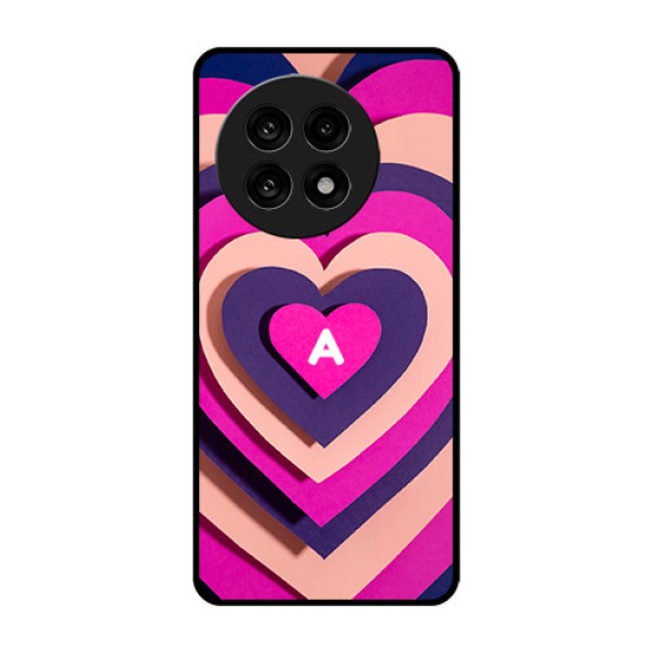 OnePlus 13R 5G Custom Glass Phone Case - Cute Heart Pattern Design