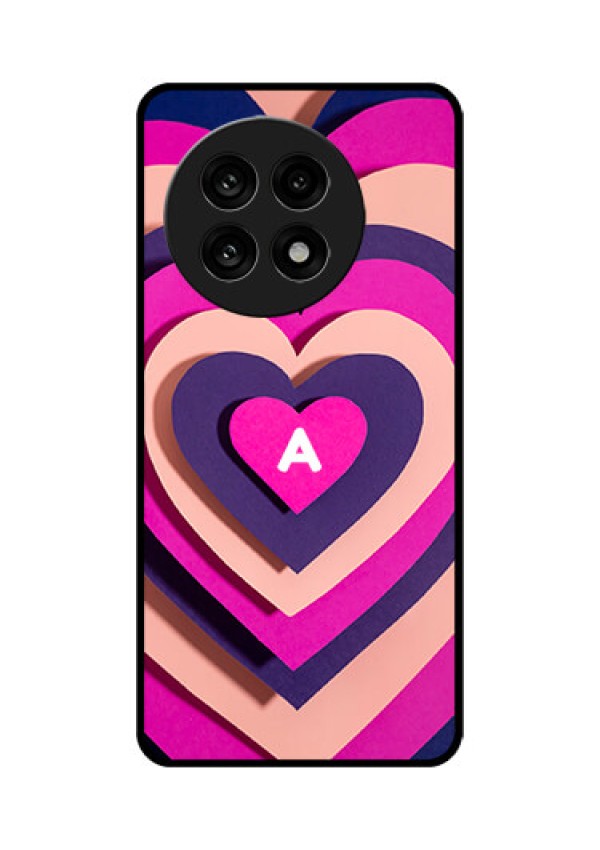 OnePlus 13R 5G Custom Glass Phone Case - Cute Heart Pattern Design