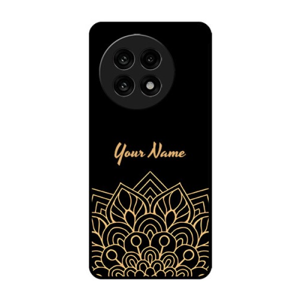 OnePlus 13R 5G Custom Glass Phone Case - Golden Mandala Design OnePlus 13R 5G Custom Glass Phone Case - Golden Mandala Design