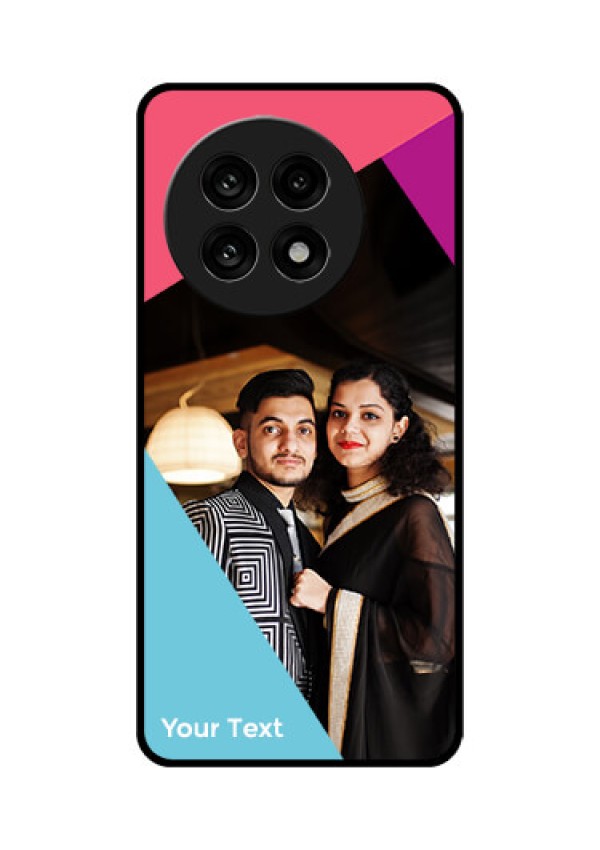 OnePlus 13R 5G Custom Glass Phone Case - Stacked Triple Colour Design
