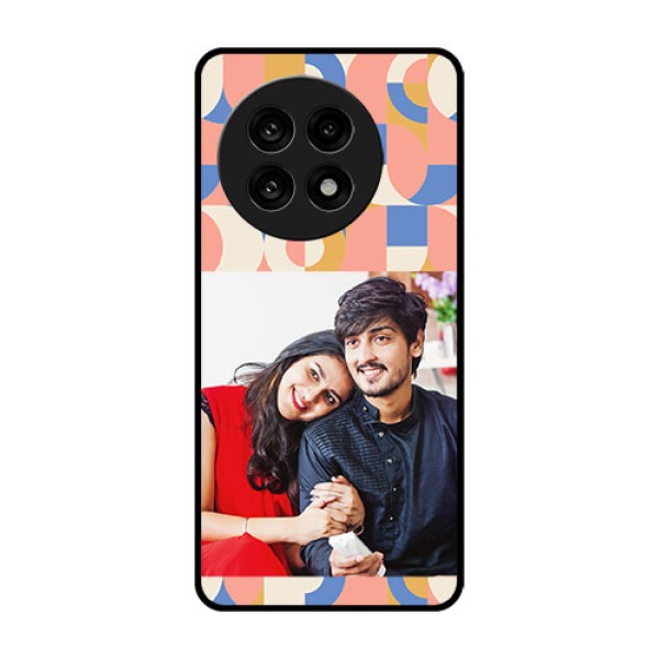 OnePlus 13R 5G Custom Glass Phone Case - Semi - Circle Maze Pattern Design OnePlus 13R 5G Custom Glass Phone Case - Semi - Circle Maze Pattern Design