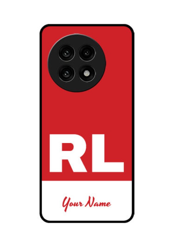OnePlus 13R 5G Custom Glass Phone Case - Dual Tone Custom Text Design