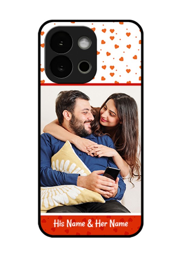OnePlus 13s 5G Custom Glass Phone Case - Orange Love Symbol Design