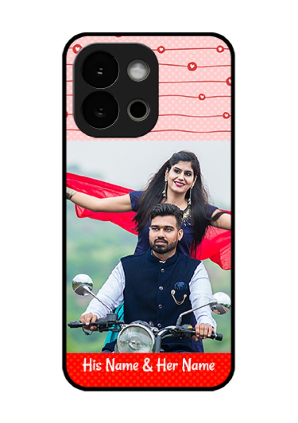 OnePlus 13s 5G Custom Glass Phone Case - Red Pattern Case Design