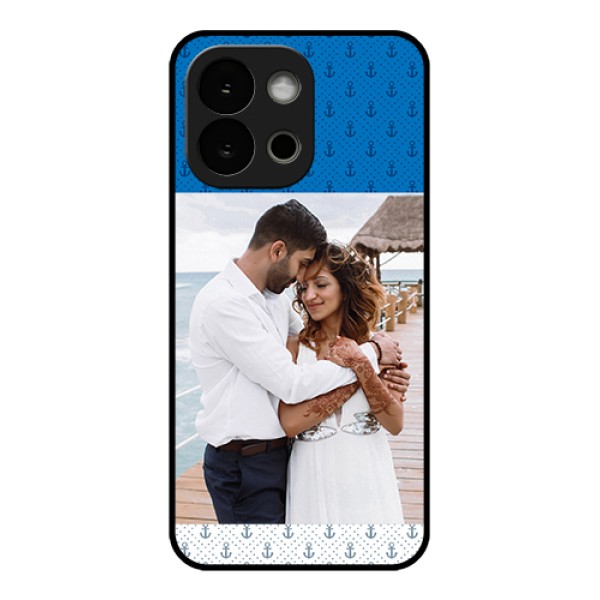 OnePlus 13s 5G Custom Glass Phone Case - Blue Anchors Design