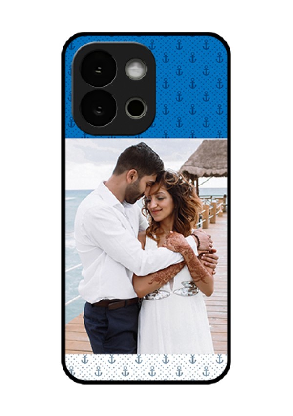 OnePlus 13s 5G Custom Glass Phone Case - Blue Anchors Design