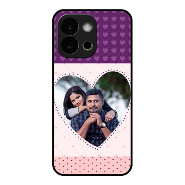 OnePlus 13s 5G Custom Glass Phone Case - Violet Love Dots Design